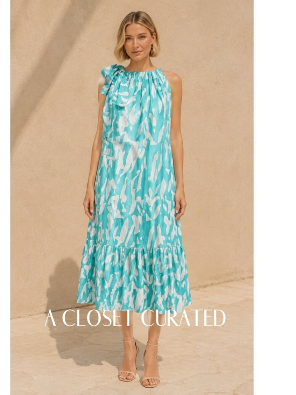 Diarrablu Gnoor Maxi Dress Small Blue NEW